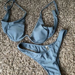 Steel blue zaful bikini